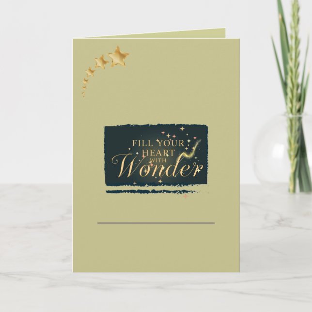 Carte Fill Your Heart With Wonder – Elegant Christmas (Devant)