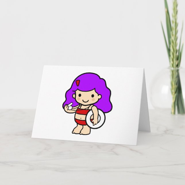 Carte Fille 2 de maître nageur (Devant)