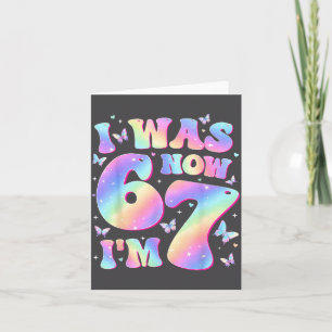 Carte Fille 7 Ans Anniversaire Papillon J'avais 6 Ans Ma