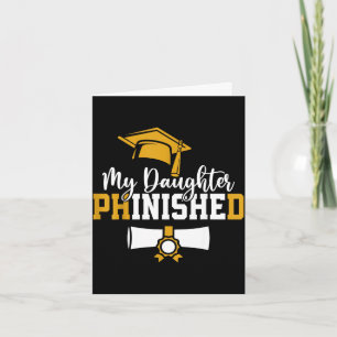 Carte Fille a terminé son doctorat famille de graduation