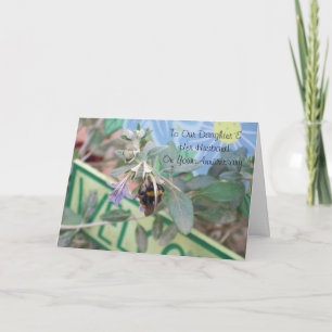 Carte Fille abeille et mari anniversaire de mariage pers