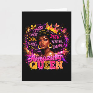 Carte Fille Afro Femmes Noires Africaine Reine Mélanine 