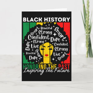 Carte Fille afro honorant le passé inspirant le futur Bl