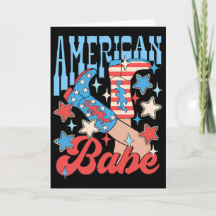 Carte Fille américaine Bybe Bottes de cowboy 4 juillet F