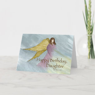 Carte Fille Angel Anniversaire Bleu