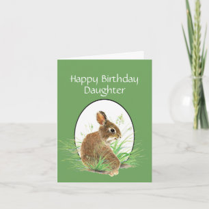 Carte Fille Anniversaire Bunny Amour Maman ou Papa