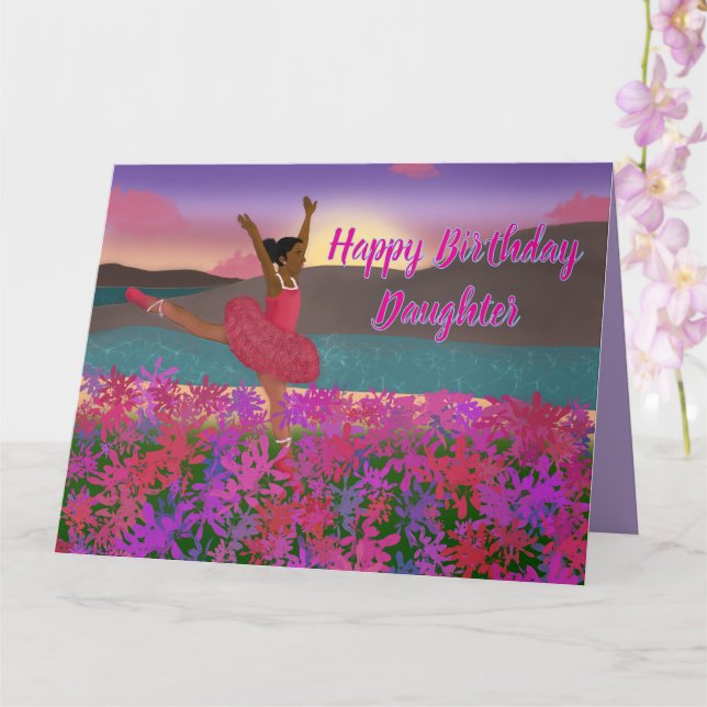 Carte Fille Anniversaire | Danse | Africain-Américain (Orchidée)