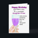 Carte fille anniversaire de naissance<br><div class="desc">fille en droit cartes de voeux d'anniversaire,  drôle fille en droit cartes de voeux d'anniversaire</div>