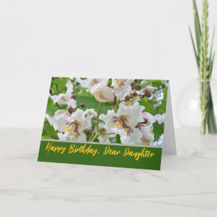 Carte Fille Anniversaire Nom personnalisé avec Fleurs Ca