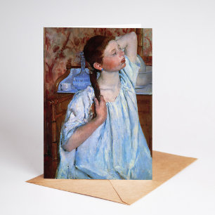 Carte Fille Arrange Ses Cheveux   Mary Cassatt