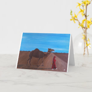 Carte Fille au tableau de chameau par Alfred Fox