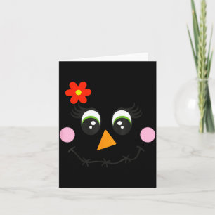 Carte Fille au visage d'Ecrow Cils Fleur Drôle Halloween