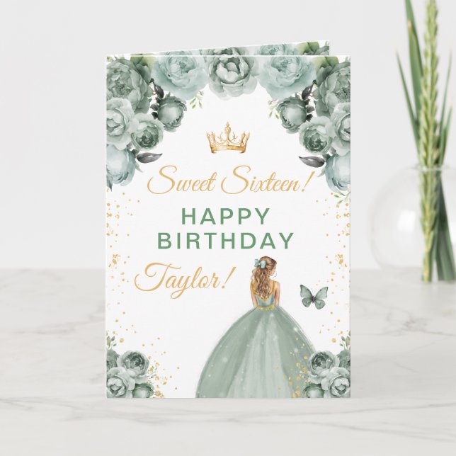Carte Fille aux cheveux blonds sage anniversaire pour se (Devant)