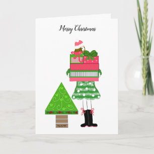 Carte Fille avec présentants et arbre