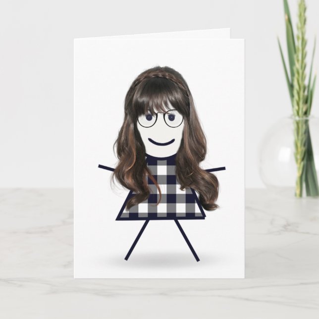 Carte Fille Bâton d'anniversaire pour Sœur (Devant)