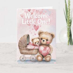 Carte fille bébé de bienvenue