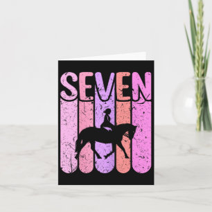 Carte Fille Chevalière 7e Anniversaire Équitation 