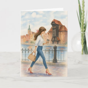 Carte Fille Chic à Gdansk, Pologne