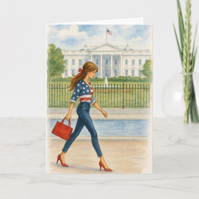 Carte Fille Chic à Washington, DC (Devant)