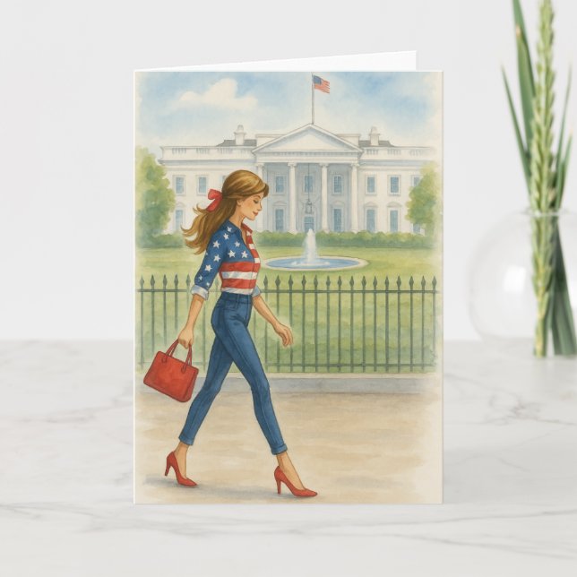 Carte Fille Chic à Washington, DC (Devant)