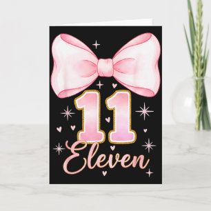 Carte Fille coquette de 11 ans pour son onzième annivers