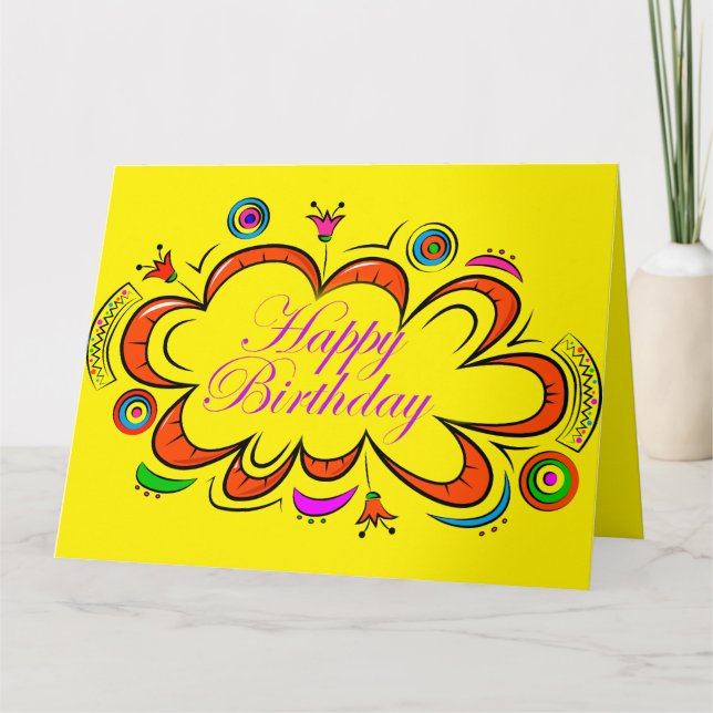 Carte Fille d'anniversaire (Devant)