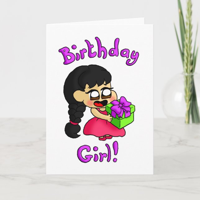 Carte Fille d'anniversaire (Devant)