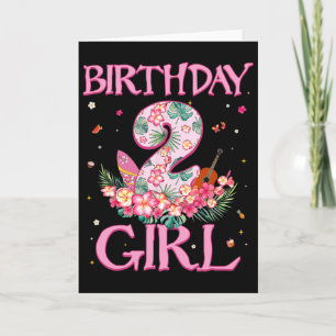 Carte Fille d'anniversaire 2 ans Fleur d'été 2e annivers