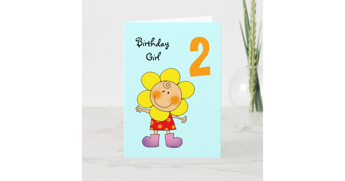  Carte  fille  d anniversaire  de 2 ans  Zazzle fr