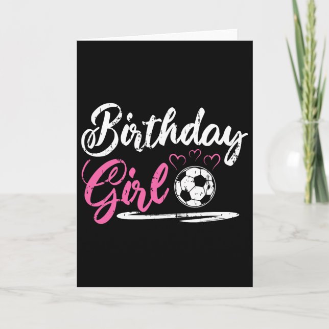 Carte Fille d'anniversaire de football cool  (Devant)