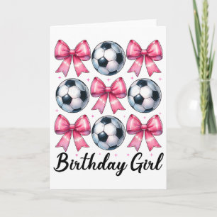 Carte Fille d'anniversaire Fille de football Maman de fo