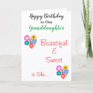Carte Fille d'anniversaire Jolie Fleurs