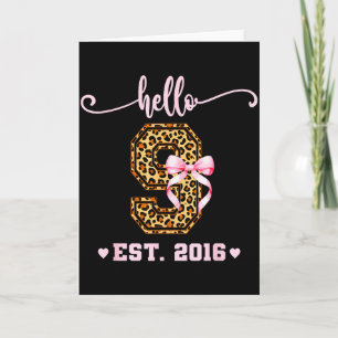 Carte Fille d'anniversaire Rose Coquette Nœud Bonjour 9