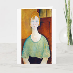 Carte Fille dans une blouse verte, Modigliani