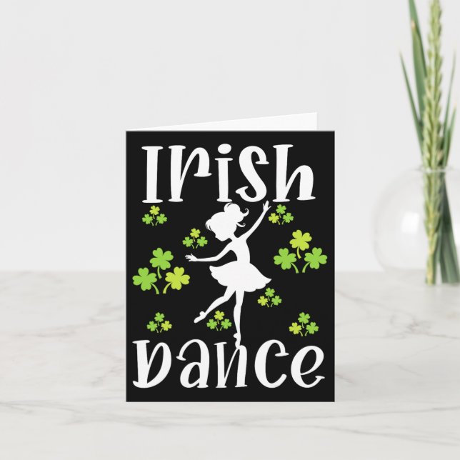 Carte Fille Danse Danseuse Danse Irlandaise St Patrick's (Devant)