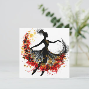 Carte fille danse fleurs impulsion inspiration printemps