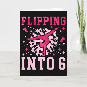 Carte Fille de 6 ans pour anniversaire cheerleading