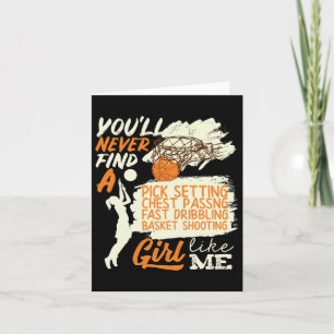Carte Fille de basketball comme moi tirant en dribblant