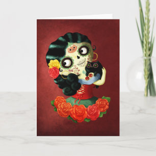 Carte Fille de Catrina de Mexicain de Dia de Los Muertos