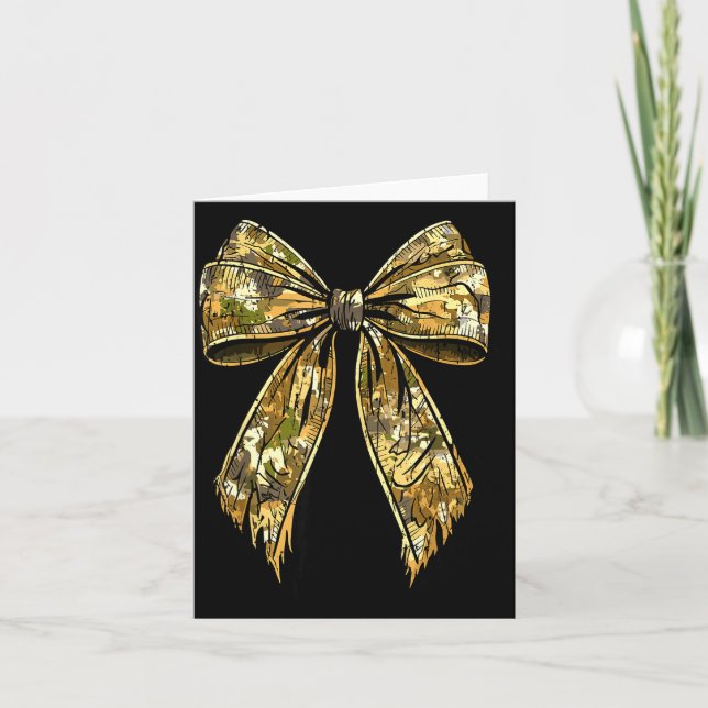 Carte Fille de chasse à l'arc Camouflage Camo  (Devant)