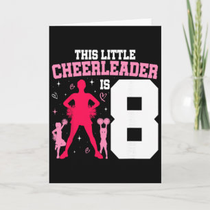 Carte Fille de cheerleading de 8 ans Fille de huit ans C