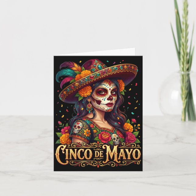Carte Fille de Cinco De Mayo Fête mexicaine 5 De Mayo _4 (Devant)