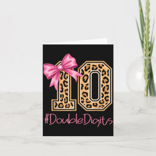Carte Fille de dix ans anniversaire nœud papillon coquet