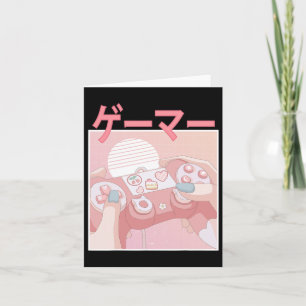 Carte Fille de Joueur Anime Kawaii Jeux Mignon Jeu Vidéo