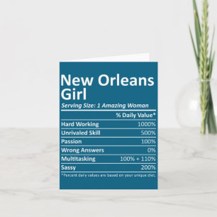 Carte Fille de la Nouvelle-Orléans La Louisiane Ville Am