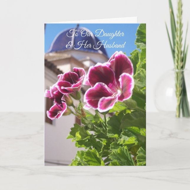 Carte Fille de l'église Mari Anniversaire de mariage per (Devant)