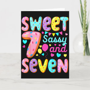 Carte Fille de sept ans d'anniversaire douce Sy et sept