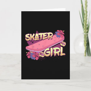 Carte Fille de skateur Skateboard Skateboarding 4 