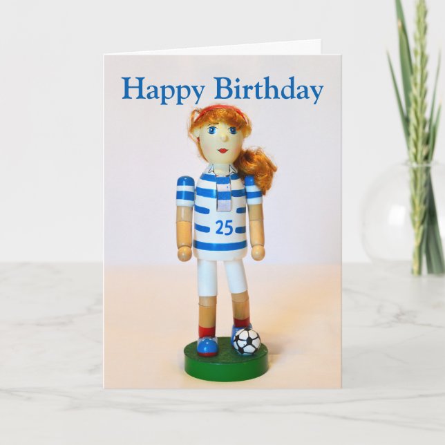 Carte Fille de soccer Nutcracker Joyeux anniversaire (Devant)