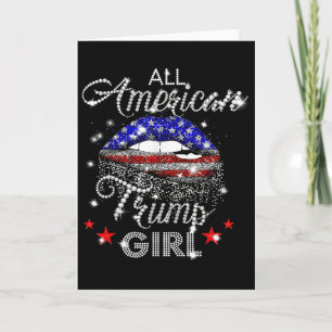 Carte Fille de Trump toute américaine bouche diamant